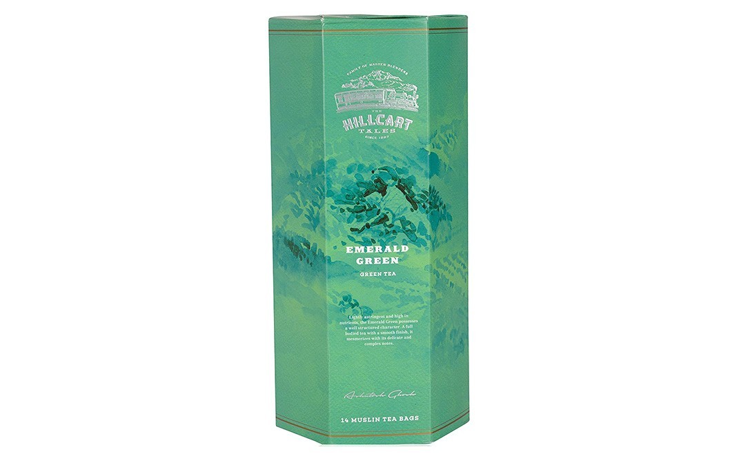 Hillcart Tales Emerald Green - Green Tea   Box  14 pcs
